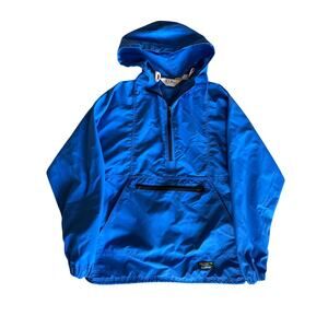 Vintage L.L. Bean USA Made Women’s Small Blue Nylon Pullover Packable Poncho